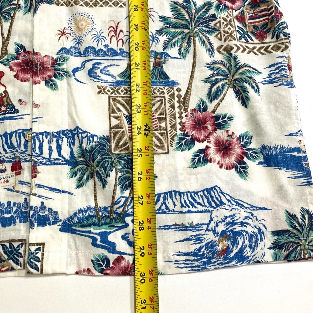 Reyn Spooner Hawaiian Shirt Summer
Commemorative 22 Natural Button Down Medium - Picture 10 of 12